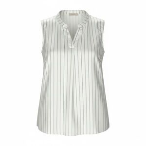 Timeson Sleeveless Top Green & White Stripes Size Large
